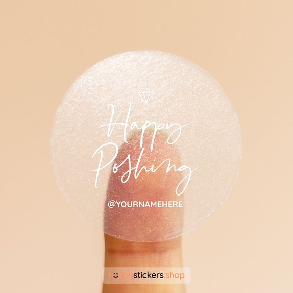 Happy Poshing Stickers & Labels with your custom text or name. - Picture 9 of 17